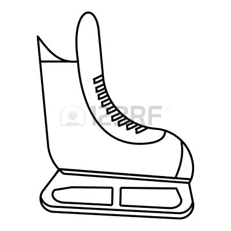 450x450 Ice Skates Drawing At Free For Personal Use Skate Outline Boot