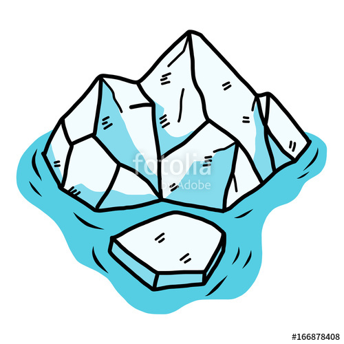 500x500 Iceberg Cartoon Vector And Illustration, Hand Drawn Style