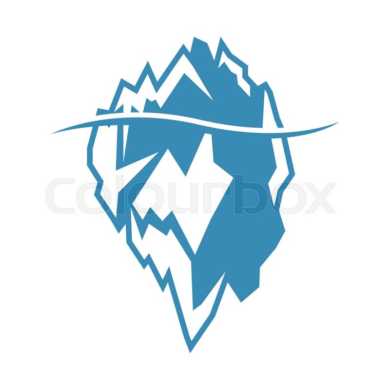 800x800 Vector Blue Iceberg Icon On White Stock Vector Colourbox