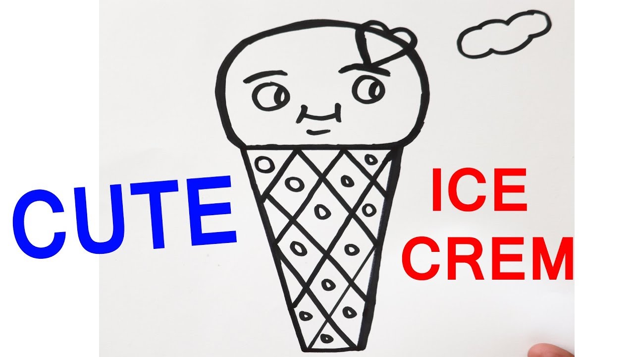 1280x720 Cute Ice Cream Drawing How To Draw A Cute Ice Cream Cone