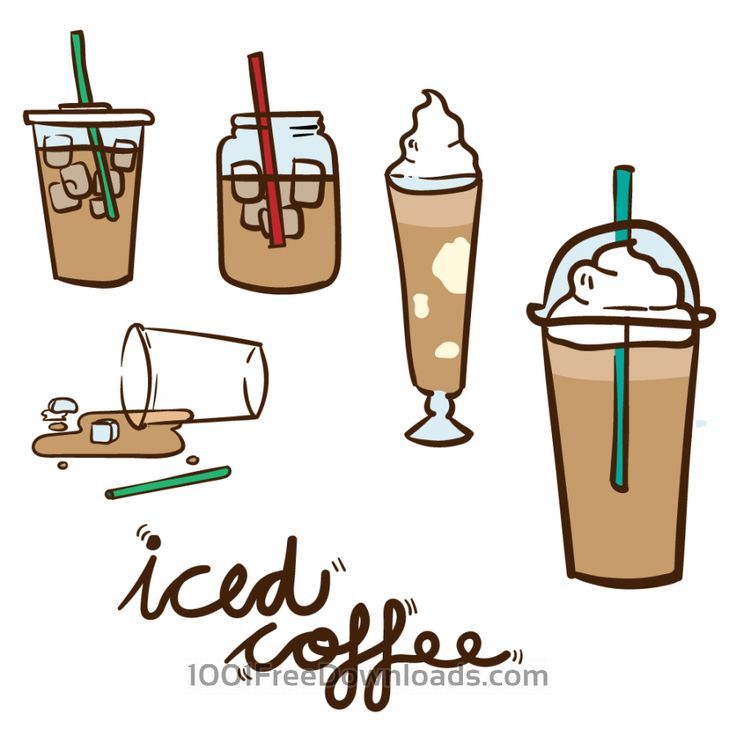 736x736 Free Vectors Iced Coffee Vector Art