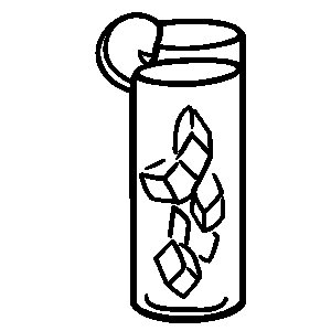 300x300 Iced Tea Clipart Black And White