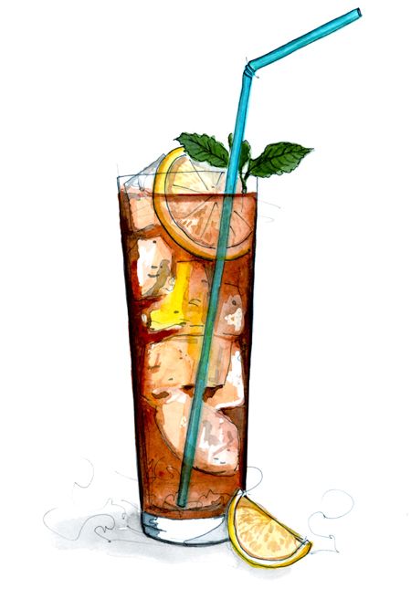 450x656 Long Island Ice Tea Illustration
