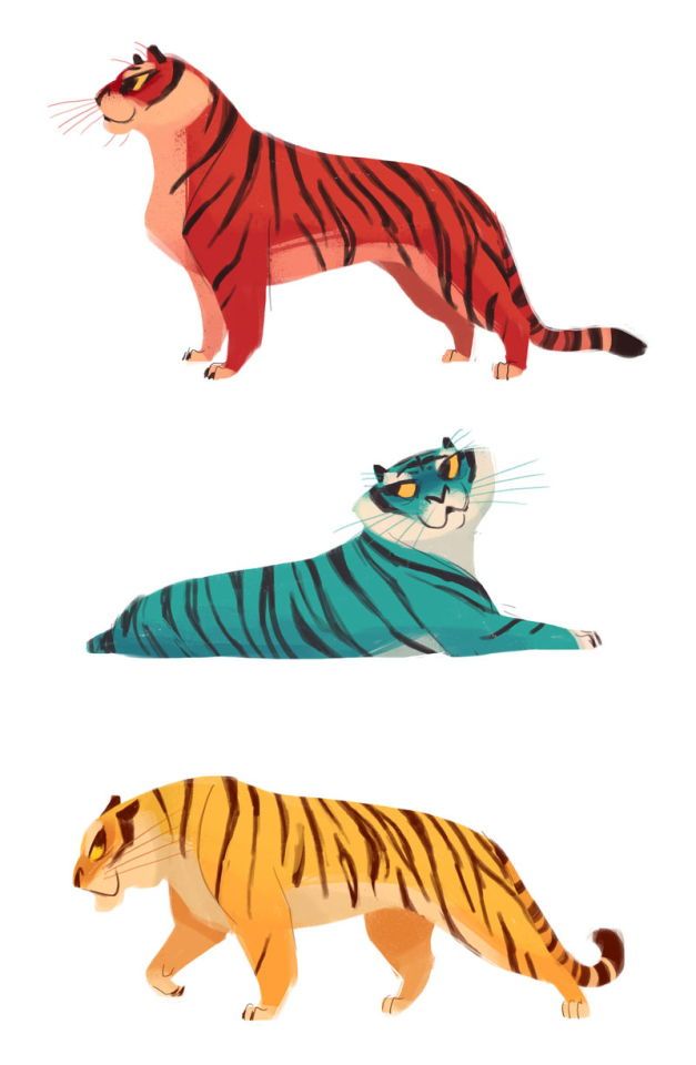 627x960 Art In Tiger Illustration, Cat