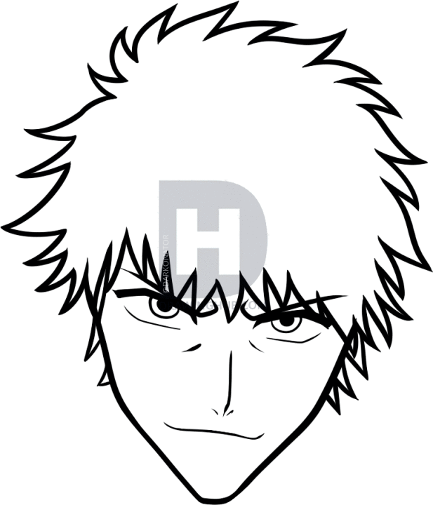 617x720 How To Draw Ichigo Easy, Step