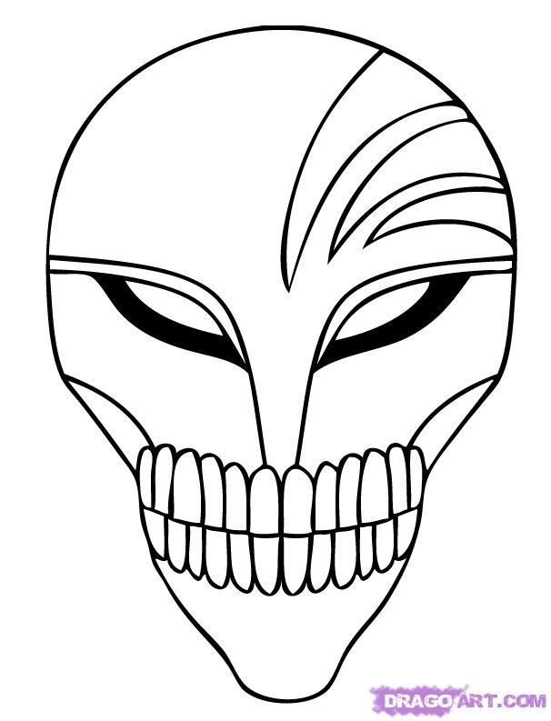 606x793 How To Draw Hollow Mask, Step