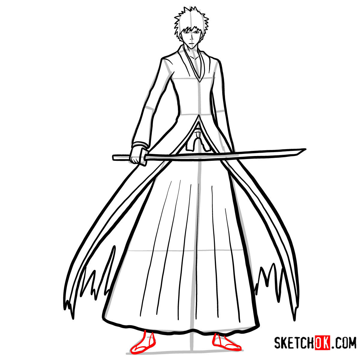 1200x1200 How To Draw Ichigo Kurosaki Full Growth Bleach
