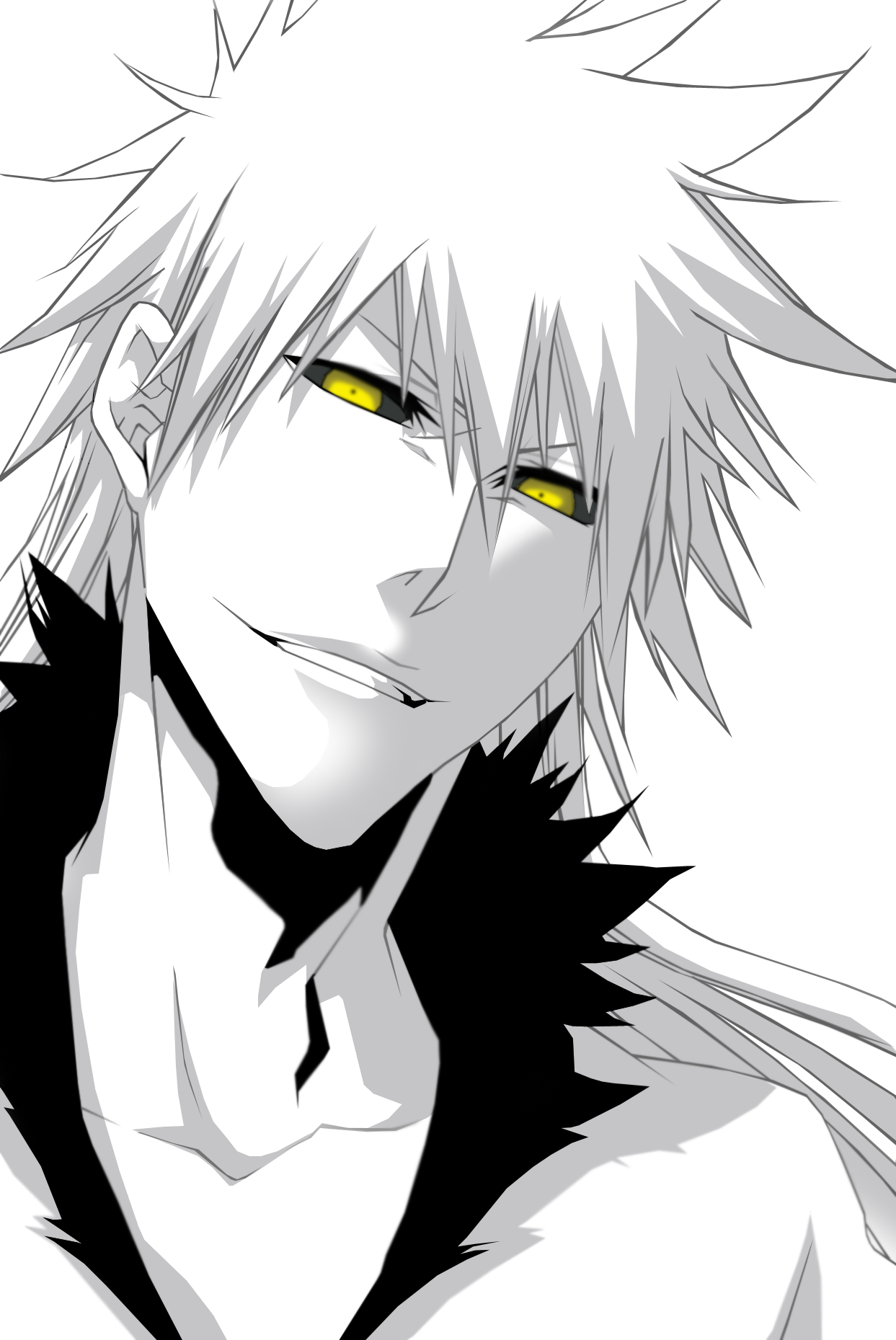 1243x1859 Collection Of Free Bleach Drawing Hollow Designs Download On Ui Ex