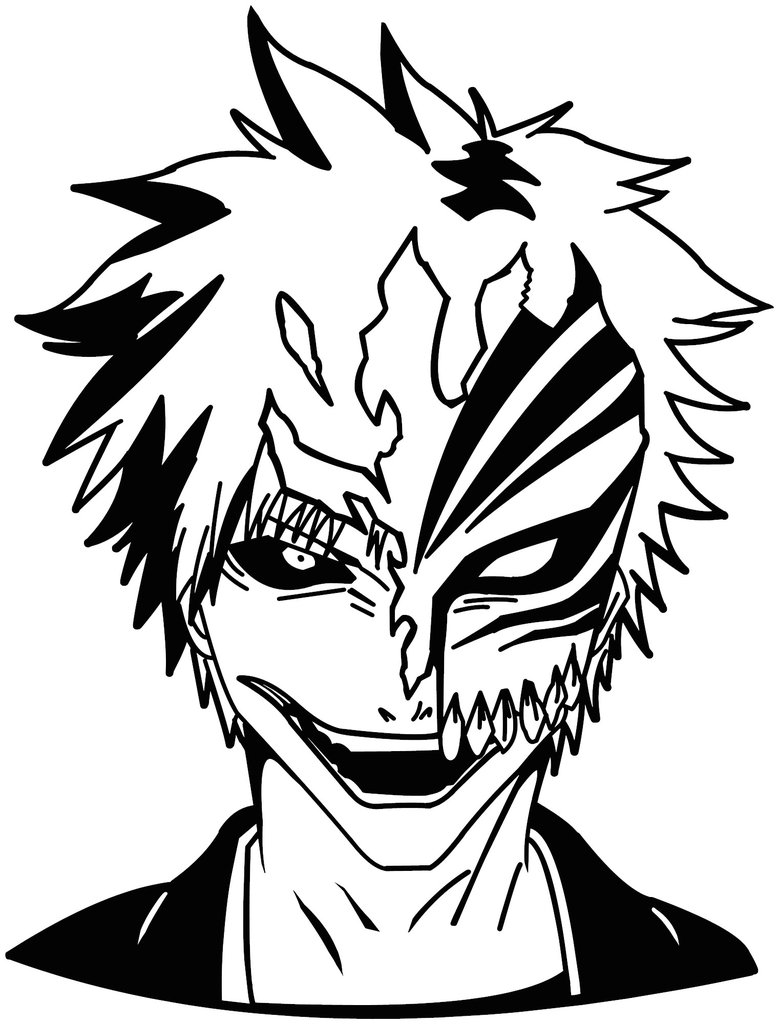 Ichigo Hollow Drawing | Free download on ClipArtMag