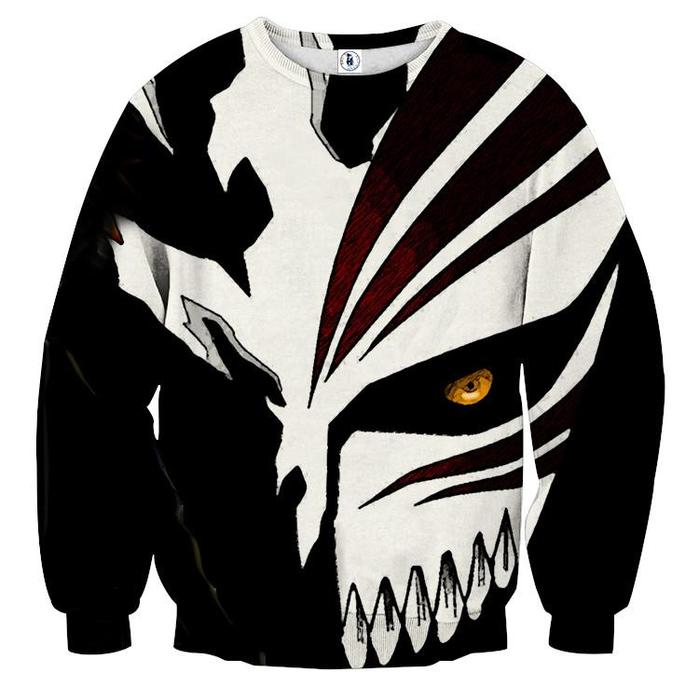 699x700 Bleach Ichigo Hollow Mask Draw Color Print Dope Sweatshirt