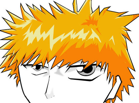454x337 Drawing Kurosaki Ichigo In Photoshop