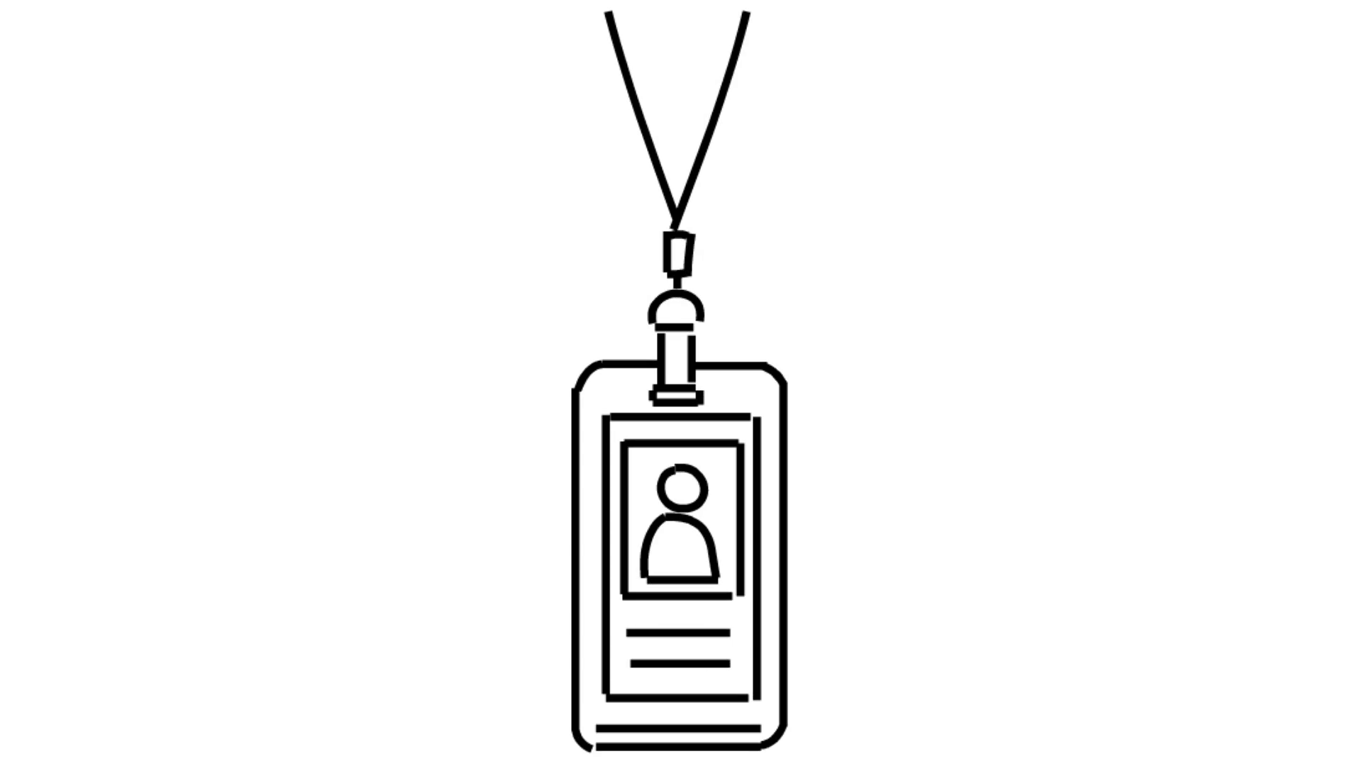 1920x1080 Id Card Line Drawing Color Illustration Animation Trasnparent Back