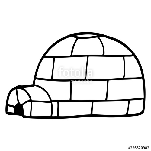 500x500 Line Drawing Cartoon Igloo Stock Image And Royalty Free Vector