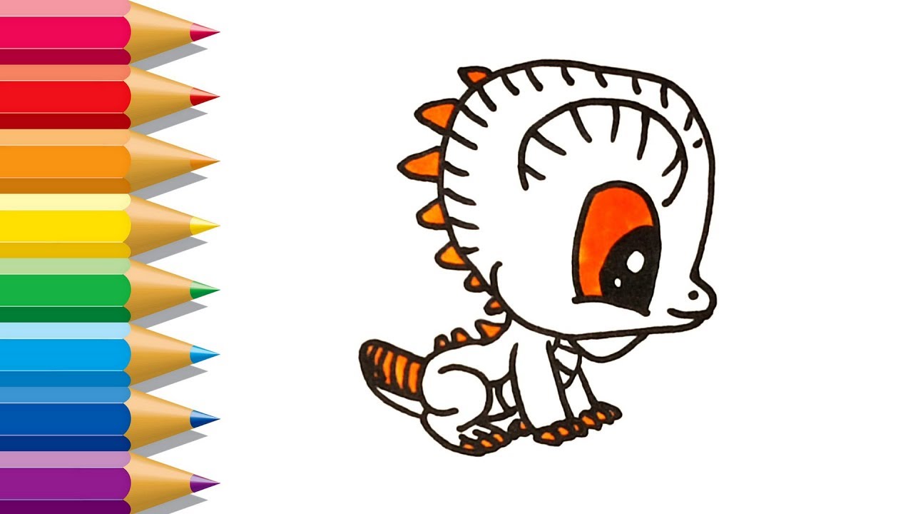 1280x720 Coloring Iguana Painting For Toddlers And Drawing For Kids