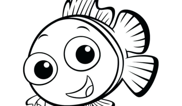 728x427 Easy Fish Drawing For Kids Coloring Pages Girls Pdf Online