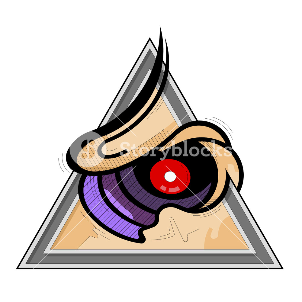 1000x1000 Cartoon Masonic Eye On An White Background Royalty Free Stock