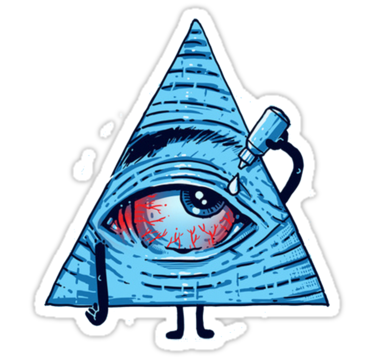 Illuminati Triangle Drawing