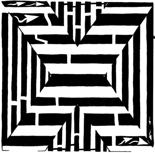 600x595 Optical Illusion Art Drawings