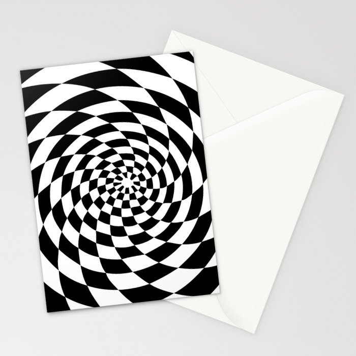700x700 Optical Illusion Op Art Black And White Retro Style Stationery
