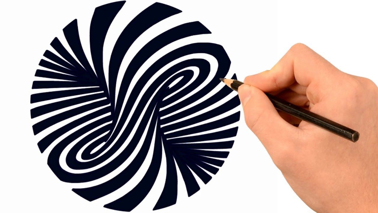 1280x720 How To Draw Art Spiral Optical Illusion Speed Drawing
