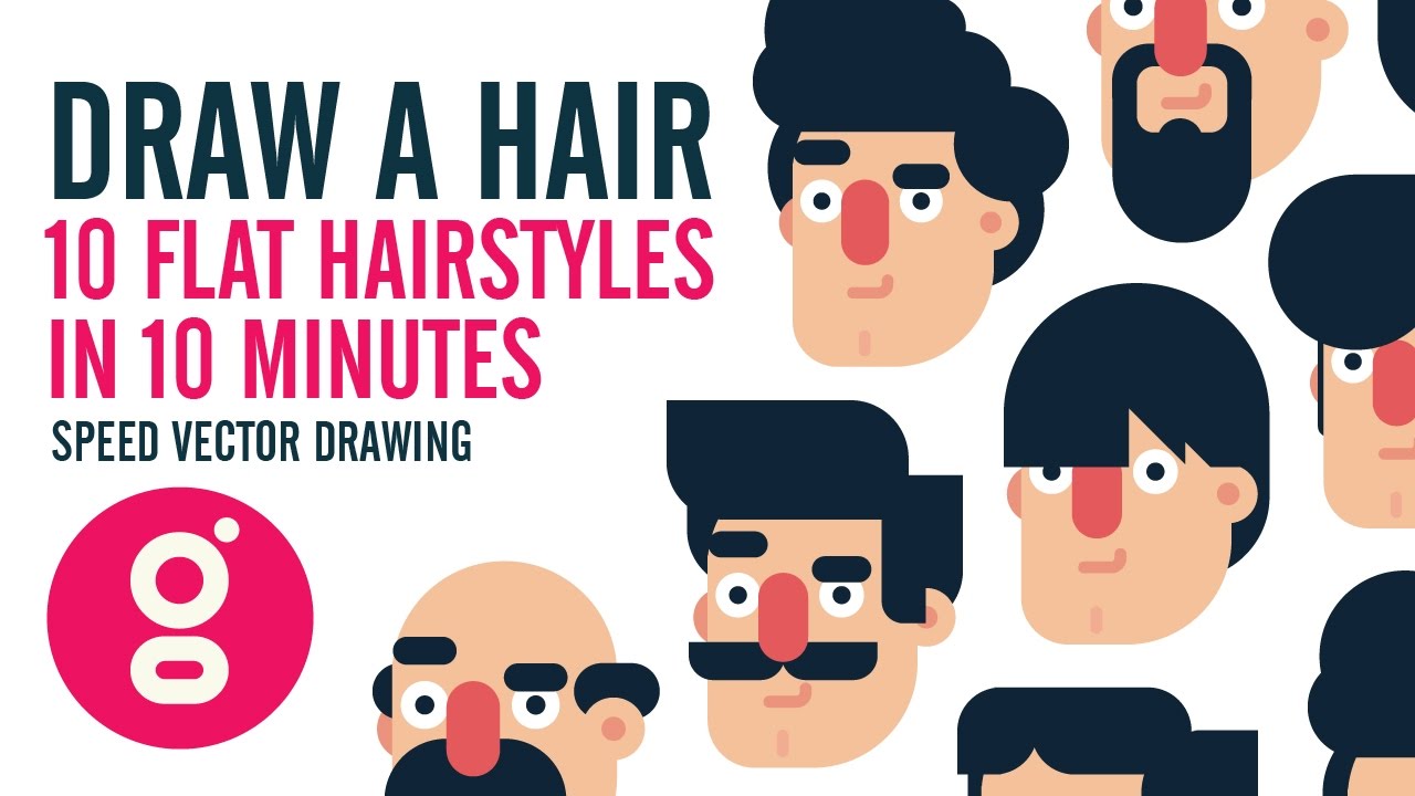 1280x720 How To Draw A Hair, Flat Design Hairstyles In Minutes, Speed