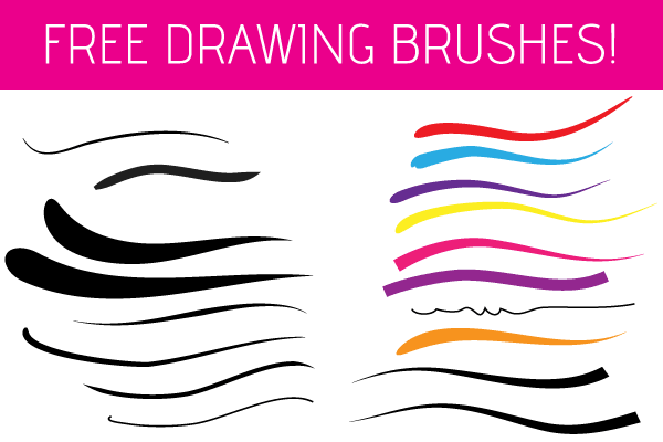 600x400 Free Illustrator Drawing Brushes