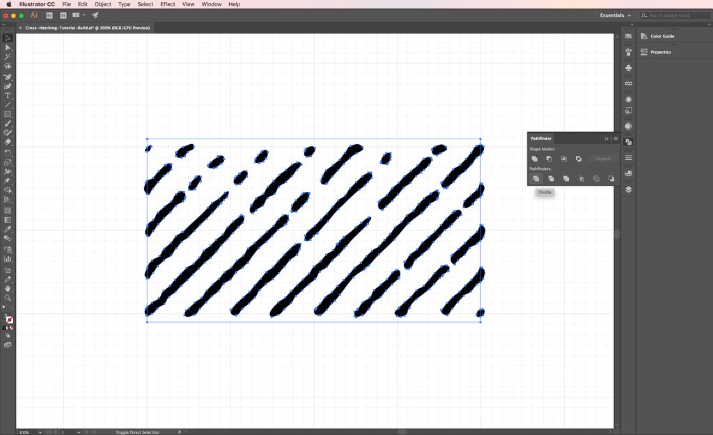1024x625 How To Make No Stretch Cross Hatching Pattern Brushes