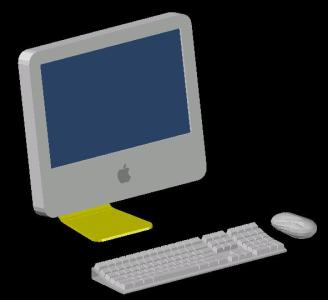 328x300 Apple Imac With Keyboard In Autocad Cad