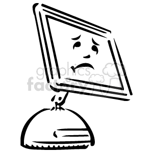 300x300 Sad Imac Style Computer Clipart Royalty Free Clipart