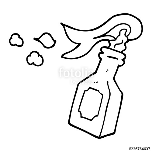 500x500 line drawing cartoon molotov cocktail stock image and royalty