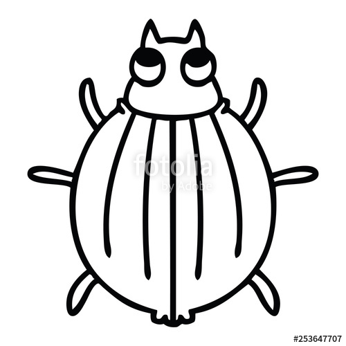 500x500 quirky line drawing cartoon beetle stock image and royalty free