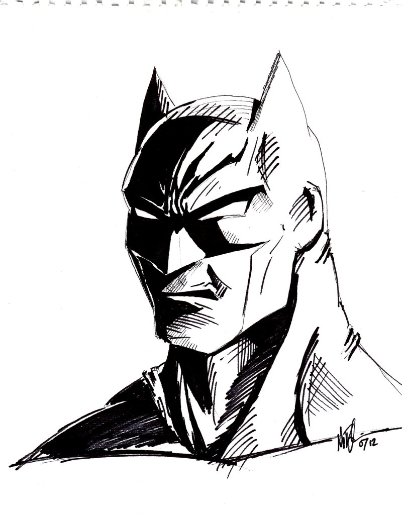 800x1035 Batman Drawing Shading For Free Download