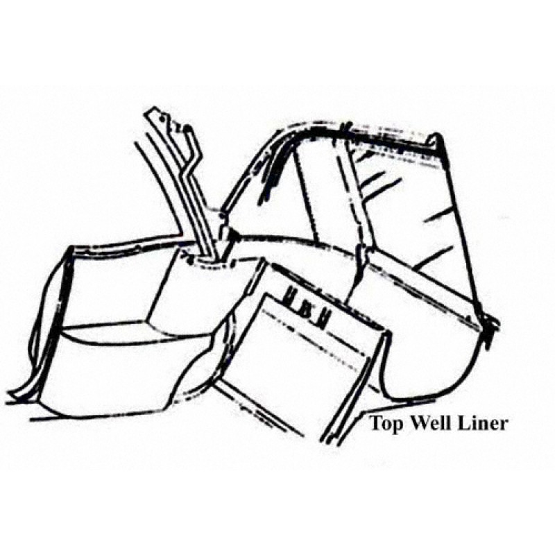 800x800 chevy impala convertible top well liner black