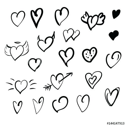500x500 how to draw harts cute easy hearts to draw running