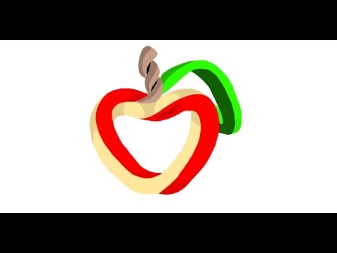 480x360 How To Draw An Impossible Heart Shape Apple Optical Illusion