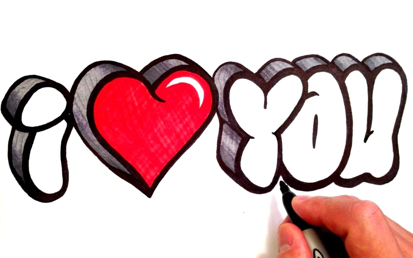 1368x855 I Love You Drawings