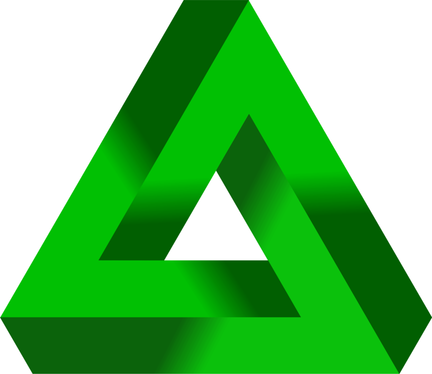 865x750 Penrose Triangle Drawing Line Art Cc0