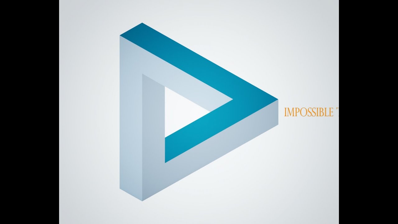 1280x720 Impossible Triangle Drawing Optical Illusion