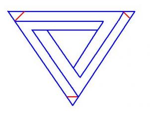 302x236 How To Draw An Impossible Triangle, Step
