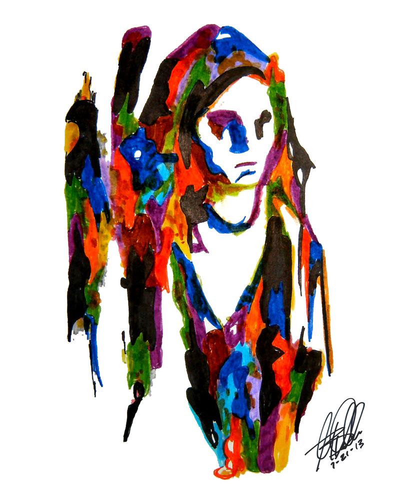 794x1008 stranger impressionism print poster from original drawing etsy