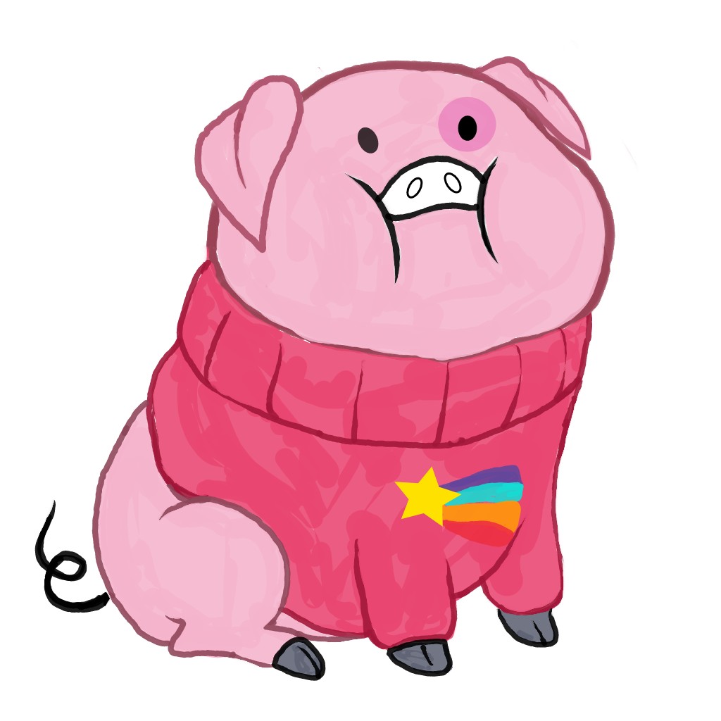 1024x1024 Follow Idriss Free Pig Pink Love Drawings