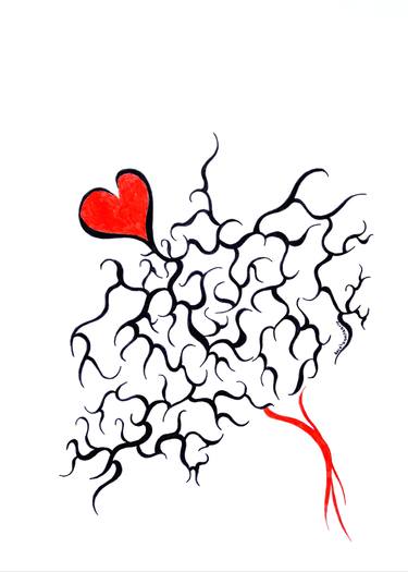 375x525 Original Expressionism Love Ink Drawings For Sale Saatchi Art