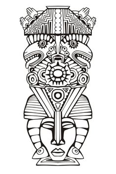 236x353 best mayan mask images drawings, hawaiian tiki, pyrography