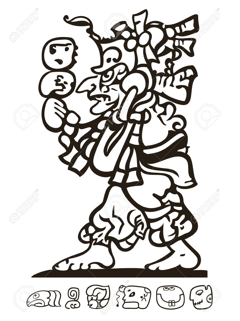 973x1300 corn drawing inca for free download