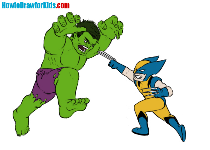700x500 How To Draw Hulk For Kids How To Draw For Kids