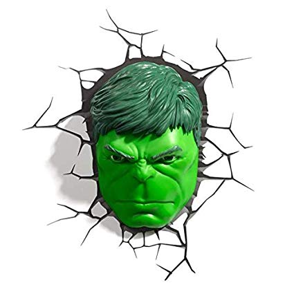 425x425 Hulk Face Deco Superhero Wall Night Light