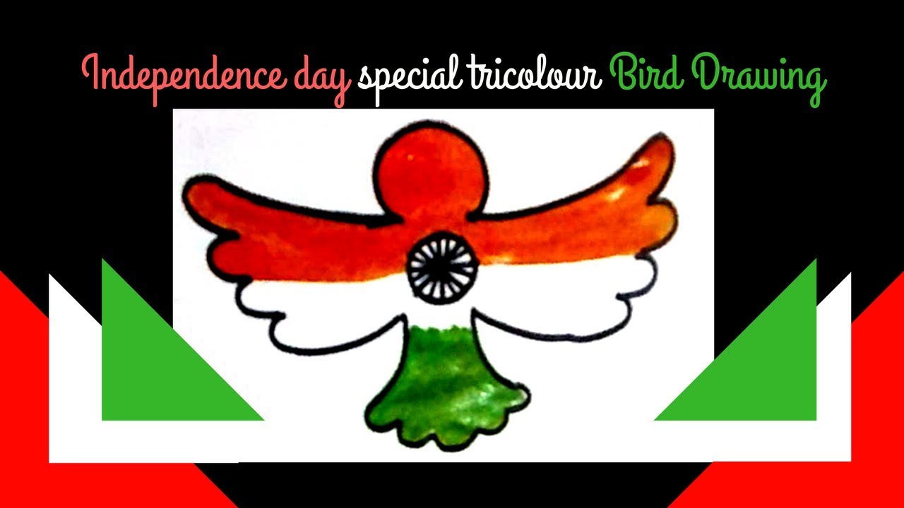 1280x720 independence day special drawing independence day tricolour bird