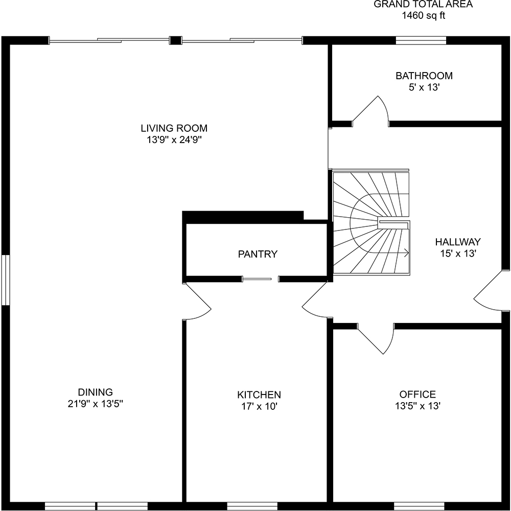1000x1000 Floor Plan With Dimensions Roomsketcher