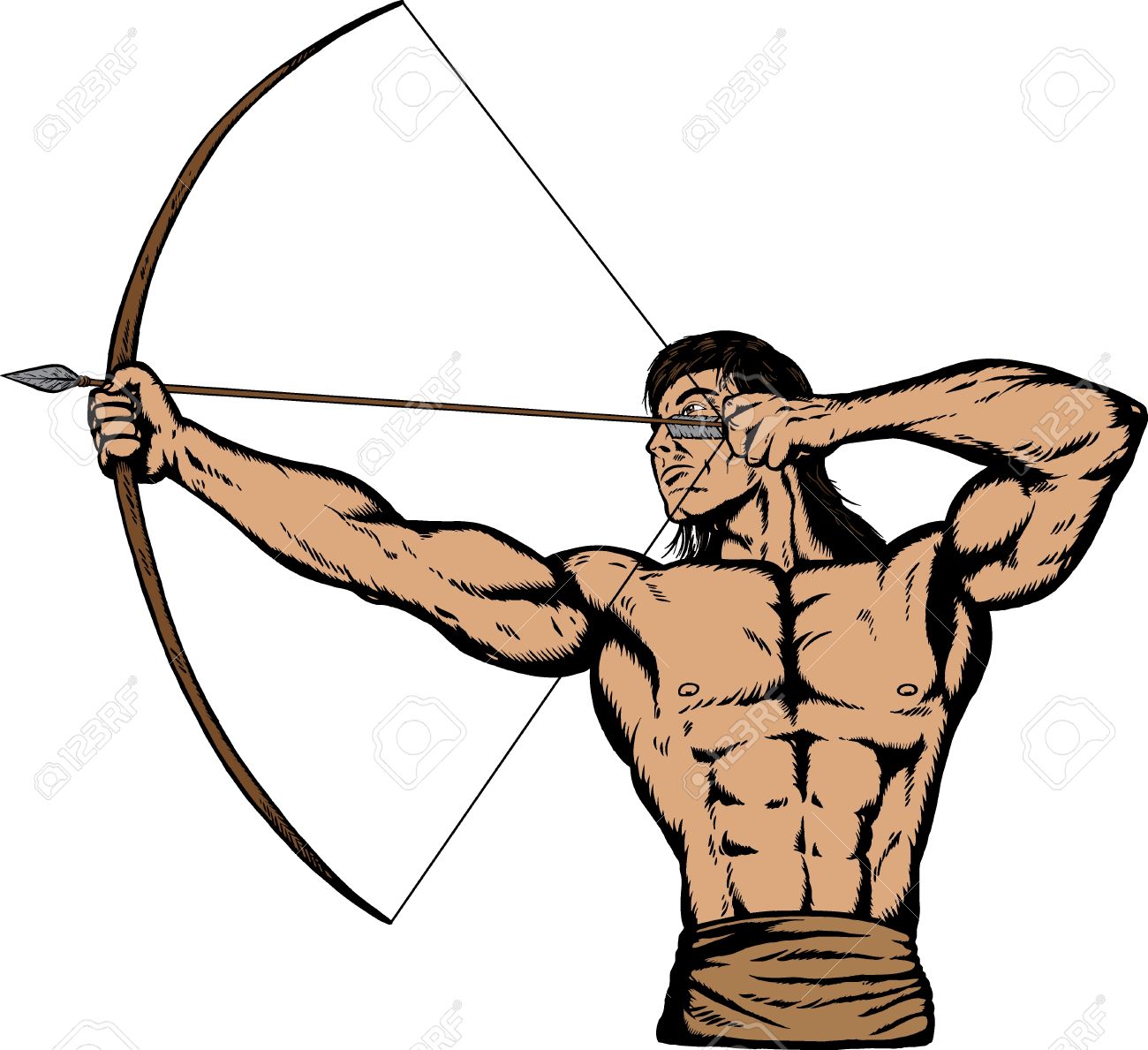 1300x1189 Native American Hunting Clipart