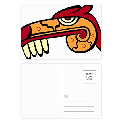 425x425 Indian Abstract Art Drawing Animal Head Postcard Set